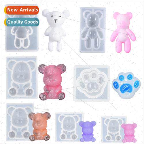 Crystal Drip tting Standing Bearboy licone Mold DIY Jewelry