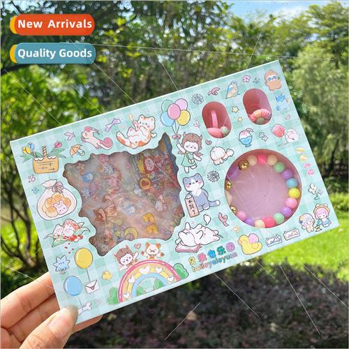 Cute handbook diary DIY decorative material 8 stickers + bra