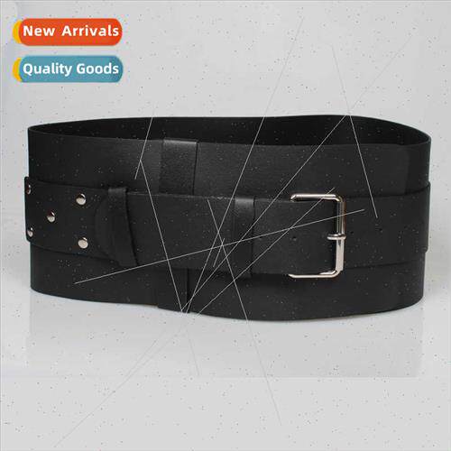 Europe fashion rivets nd coat belt female wide decorative sh