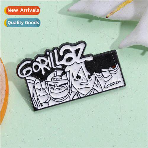 Europe Uned States Gorillaz rock bcommemorative metal brooch