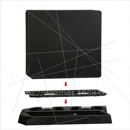 PS4 slim/pro 2-in-1 stand fan PS4 2-in-1 fan stand dock char