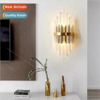 -modern hotel lobby TV background wall lamp creative living