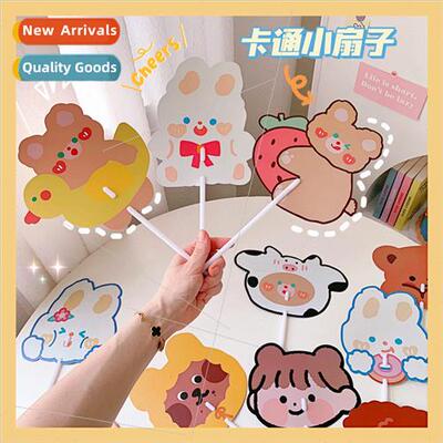 Japanese cute bear rabb cartoon fan children students handhe