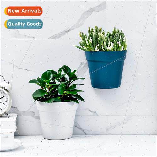 Wall-mounted plastic pots plant pots creative wall balcony i