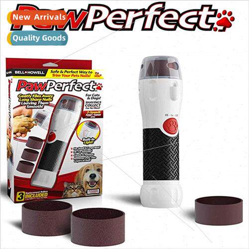 New Paw Perfect Pet Dog Cat Nail Grinder pawperfect LED Elec