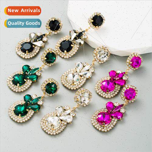 Fashion Trend Geometric Earrings Ins Alloy Electroplate Set