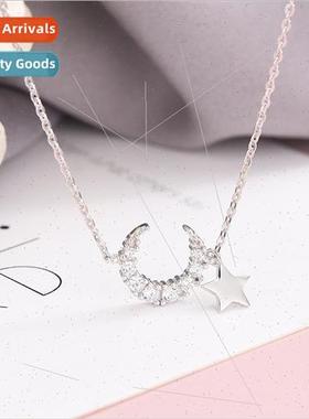 s925 silver necklace female Mori stars moon nd zirconia coll