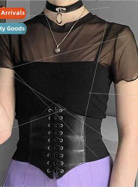 Europe fashion wide elastic elastic waist seal women dress d