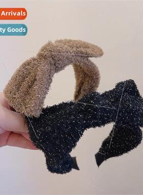 Autumn winter ins temperament cashmere bow didnt rade curry