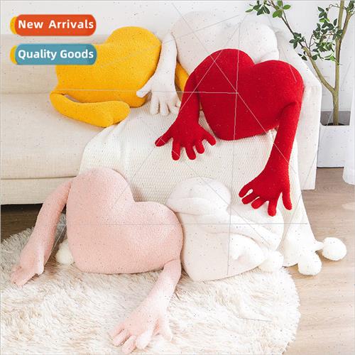 Creative Scandinavian  colorful love heart palm plush toy pi