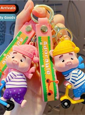 Cartoon drip rubber skateboard bear keychain cute nd delicat