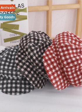Children hats fall winter girls painter hat Englretro leisur