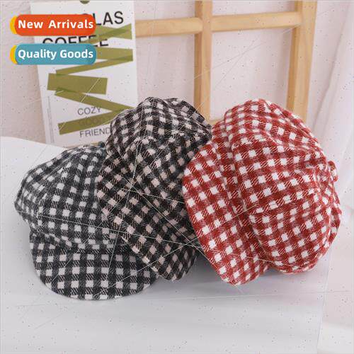 Children hats fall winter girls painter hat Englretro leisur