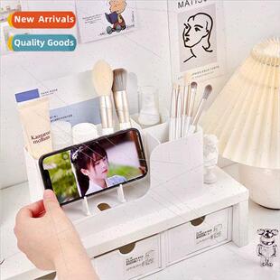 Ins wind multifunctional desktop organizer shelf cute creati