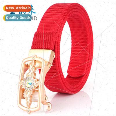 Nylon belt new automatic toothless outdoor sports leisure la