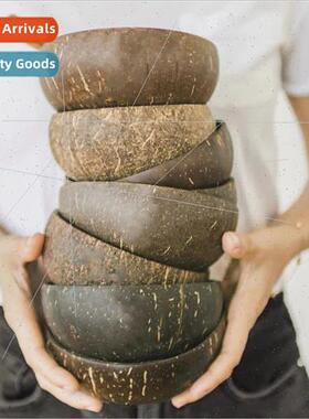 Old Coconut Shell Bowls Breakfast Oatmeal Bowls Coconut Shel