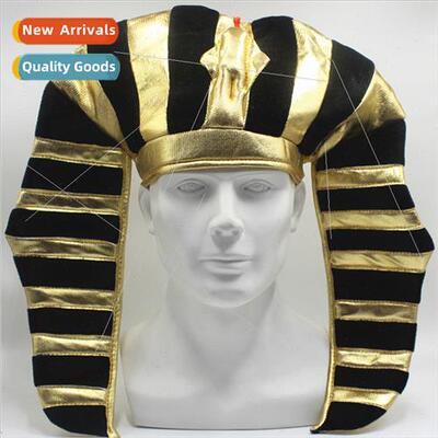 Halloween Easter Show Party Hat Egyptian Gold Hat Pharaoh Ha