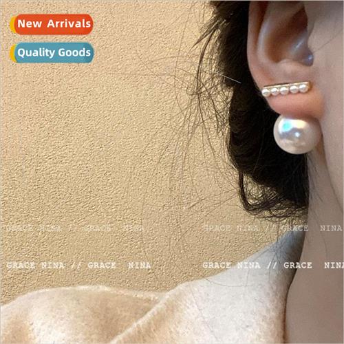 retro a two wear Korea pearl earrings niche earrings earring