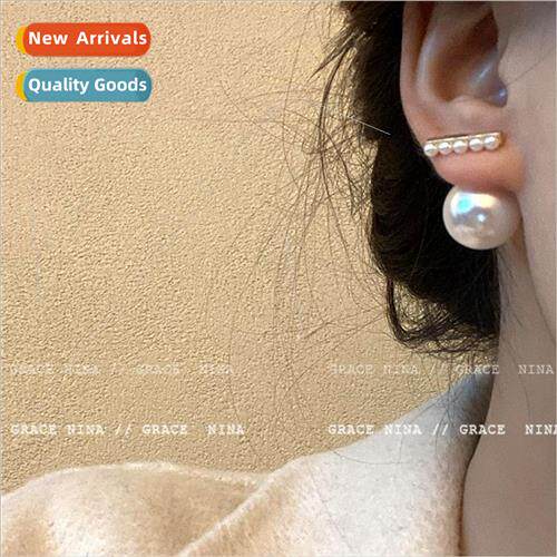 retro a two wear Korea pearl earrings niche earrings earring