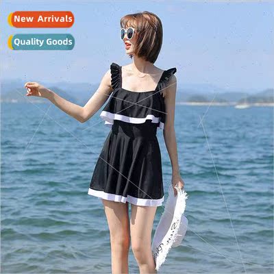 2023 New Womens Korea Conservative One-piece Swimsu Outdoor