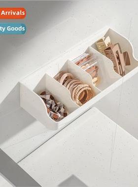 Wall-mounted four compartment storage box household transpar