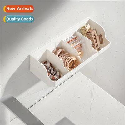 Wall-mounted four compartment storage box household transpar