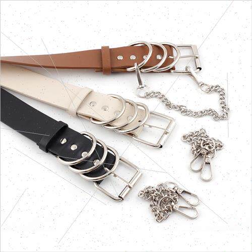 Wide belt female fashion ins jeans casual pants versatile de