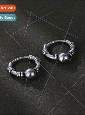 Tanium Steel Earrings Casting Vintage Earrings Old Punk Men