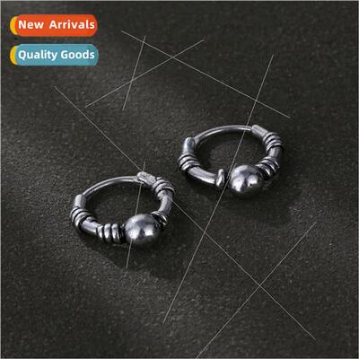 Tanium Steel Earrings Casting Vintage Earrings Old Punk Men