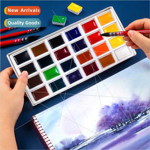 Russian Whe ght Watercolor Paint 24 Colors Solid Sonett Art