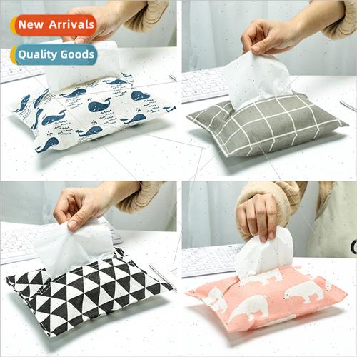 Japan cotton linen paper towel set fabric tissue box tissue