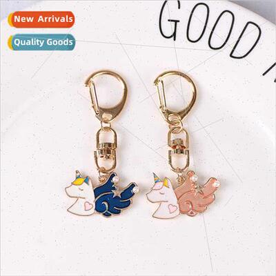 Unicorn wings keychain ins creative fashion hundred simple f