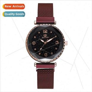 ladies mirror watch starry female Fashion sky rhombus