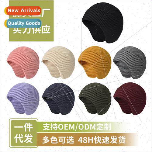 Hat knted winter thickened warm ear protection cap men women