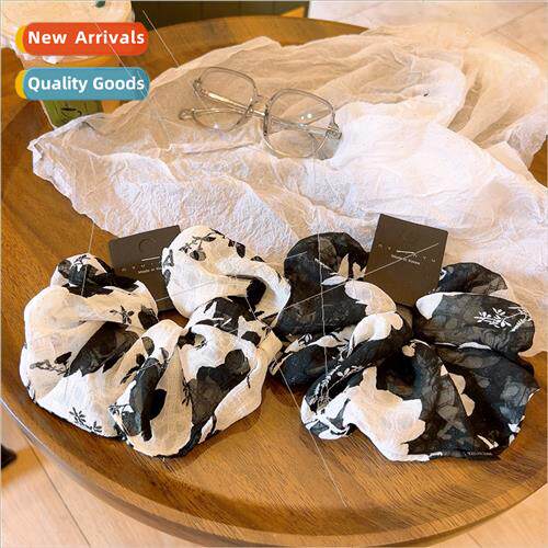 Chinese black whe graffi ink printing dyeing silk chiffon la