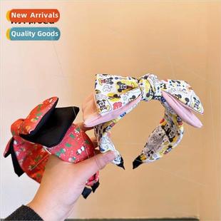 cute large combination flower color cartoon bow double