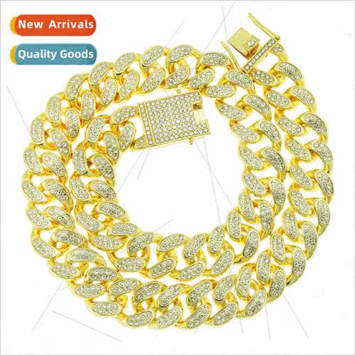 Europe hip-hop domineering cool full diamonds men Cuban chai