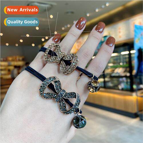 Korea headband ins diamond bow hair band tie hair rope bouti