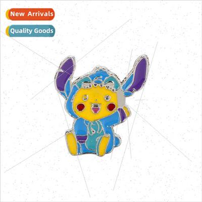 Creative cartoon cute Pikachu brooch Stitch oil drop alloy p