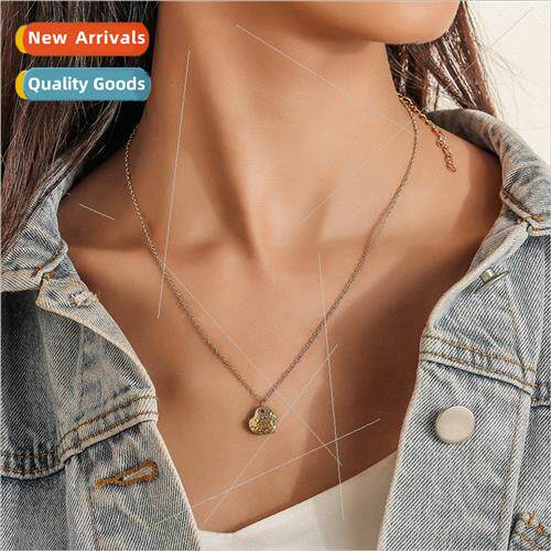 Europe small love shell flower pattern collarbone chain jewe