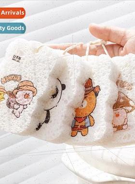 Cartoon wood pulp sponge wipe -stick wipe dish sponge compre