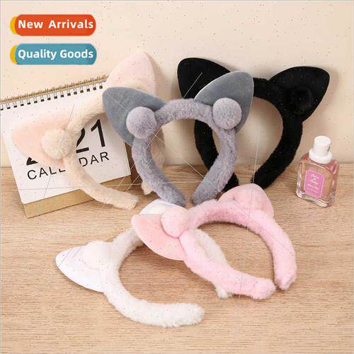 cartoon cute kten headband fluffy triangle cat ears hairball