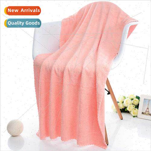 Coral velvet bath towel enlarged thickened beauty salon abso