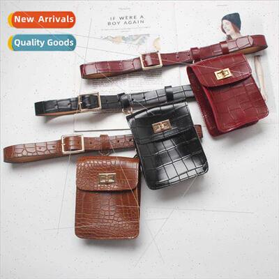 2018 fall winter new waist bag embellished spin buckle type