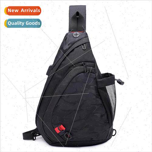 2018 New Men Chest Bag USB Charging Backpack Outdoor Travel