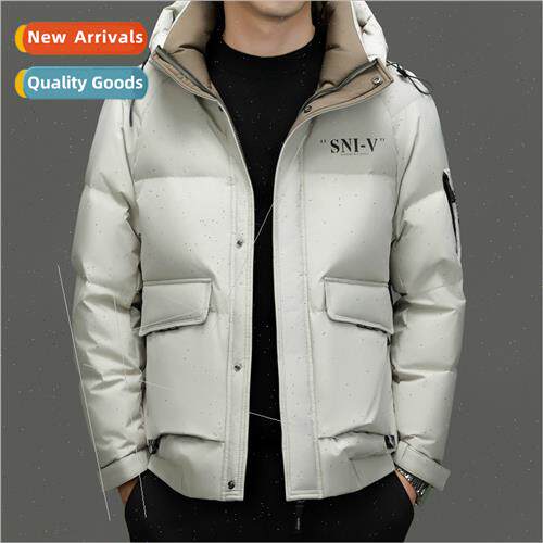 Thickened down warm down jacket men short 2023 winter new br