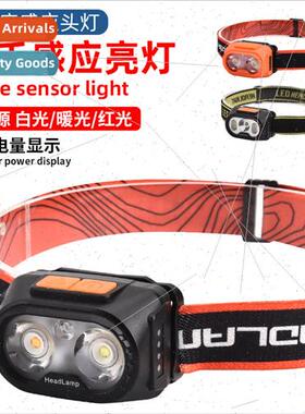 New LED strong light outdoor camping sensor headlamp Type-c