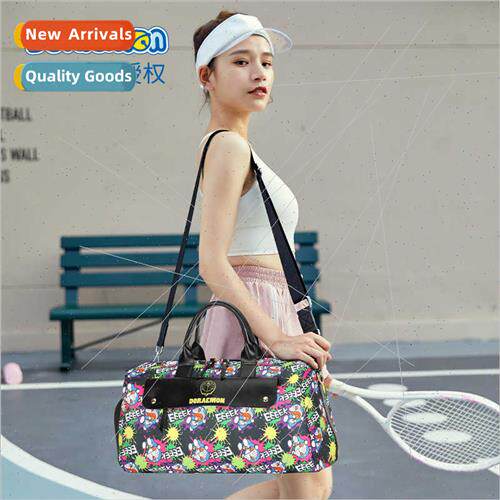 Doraemon   printed yoga bag women travel sports fness bag ou