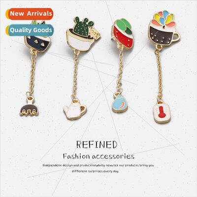 Europe Uned States fashion new cartoon cactus plant brooch c