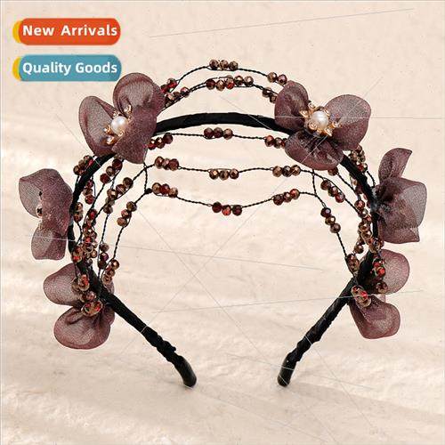 Vintage bridal hair accessories handmade beaded hair bands f